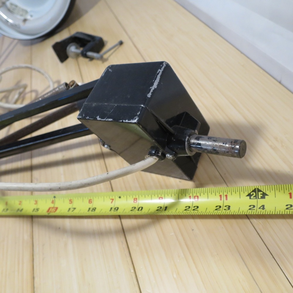 VTG Black Underwriters Articulating Desk Table Portable Lamp Drafting AN-2577 - Picture 3 of 12